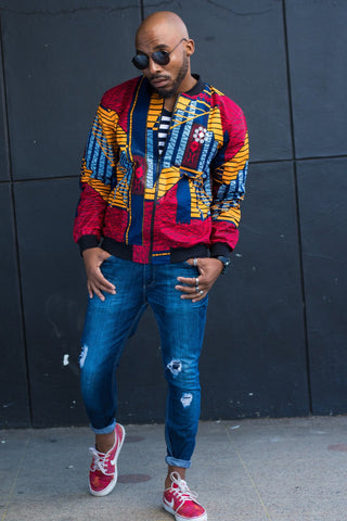 Mens - LESSA Summer Bomber Jacket - Mutapa 