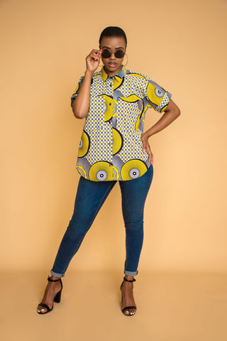 Ladies - Tshiamo Oversized Shirt - Mutapa 